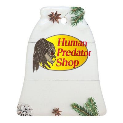 Human Predator Shop Funny Ceramic Bell Ornament