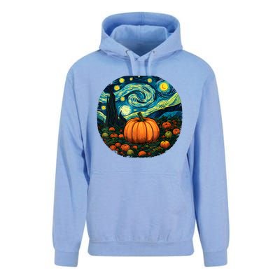 Halloween Pumpkin Starry Night Van Gogh Art Lovers Unisex Surf Hoodie