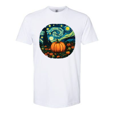 Halloween Pumpkin Starry Night Van Gogh Art Lovers Softstyle® CVC T-Shirt