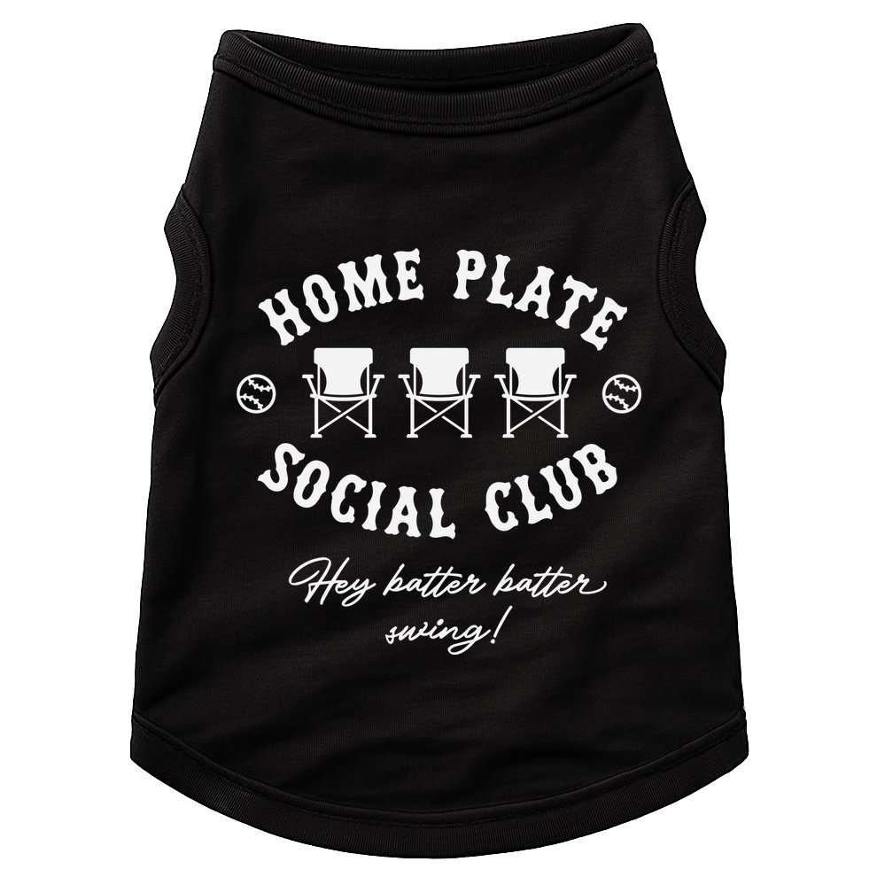 Home Plate Social Club  Baseball Season Doggie Tank