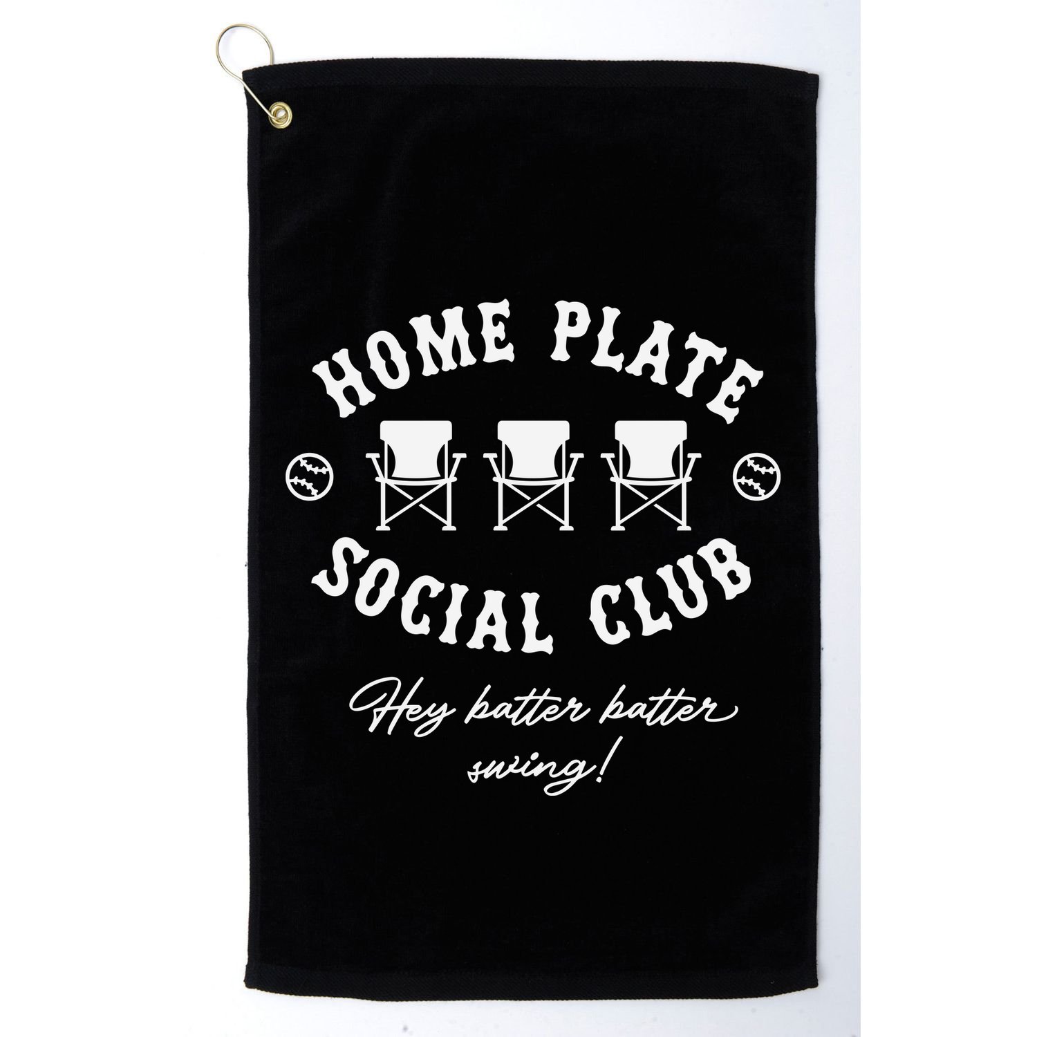 Home Plate Social Club  Baseball Season Golf Towel