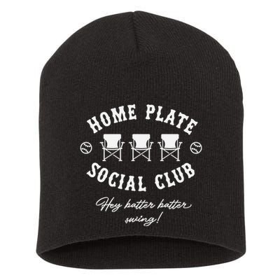 Home Plate Social Club  Baseball Season Short Acrylic Beanie