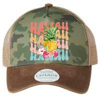 Hawaii Pineapple Summer Groovy Retro Legacy Tie Dye Trucker Hat
