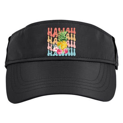 Hawaii Pineapple Summer Groovy Retro Adult Drive Performance Visor
