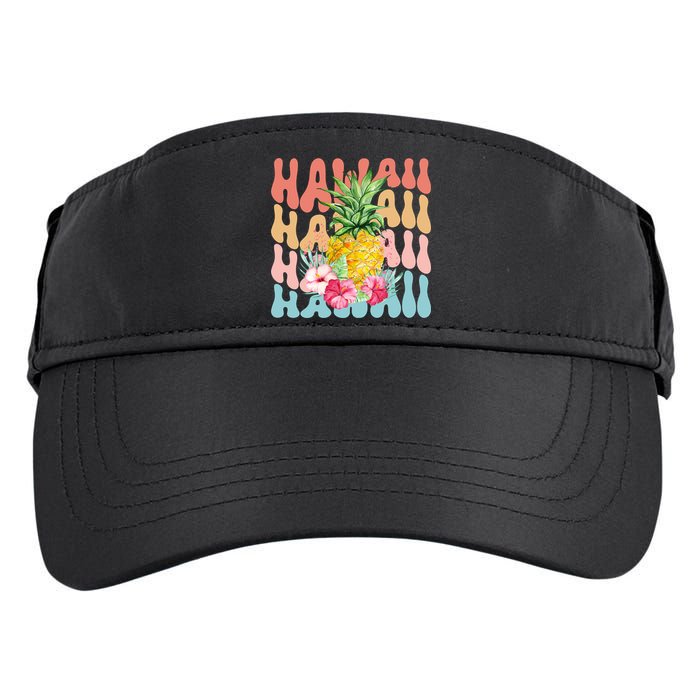 Hawaii Pineapple Summer Groovy Retro Adult Drive Performance Visor