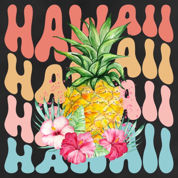 Hawaii Pineapple Summer Groovy Retro Adult Drive Performance Visor
