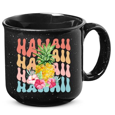 Hawaii Pineapple Summer Groovy Retro 15oz Campfire Ceramic Mug