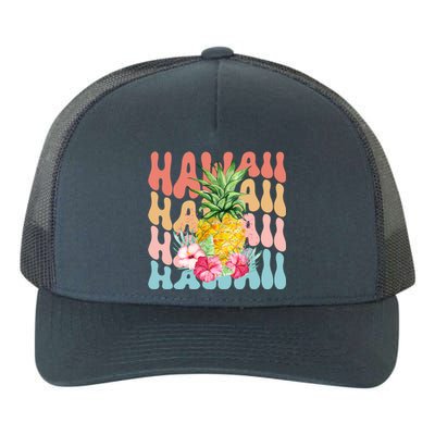 Hawaii Pineapple Summer Groovy Retro Yupoong Adult 5-Panel Trucker Hat