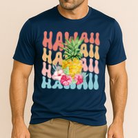 Hawaii Pineapple Summer Groovy Retro Performance Shirt