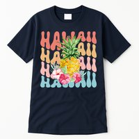 Hawaii Pineapple Summer Groovy Retro Tall T-Shirt