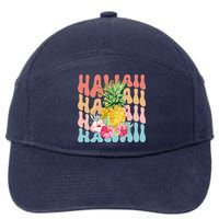 Hawaii Pineapple Summer Groovy Retro 7-Panel Snapback Hat