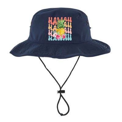 Hawaii Pineapple Summer Groovy Retro Bucket Hat