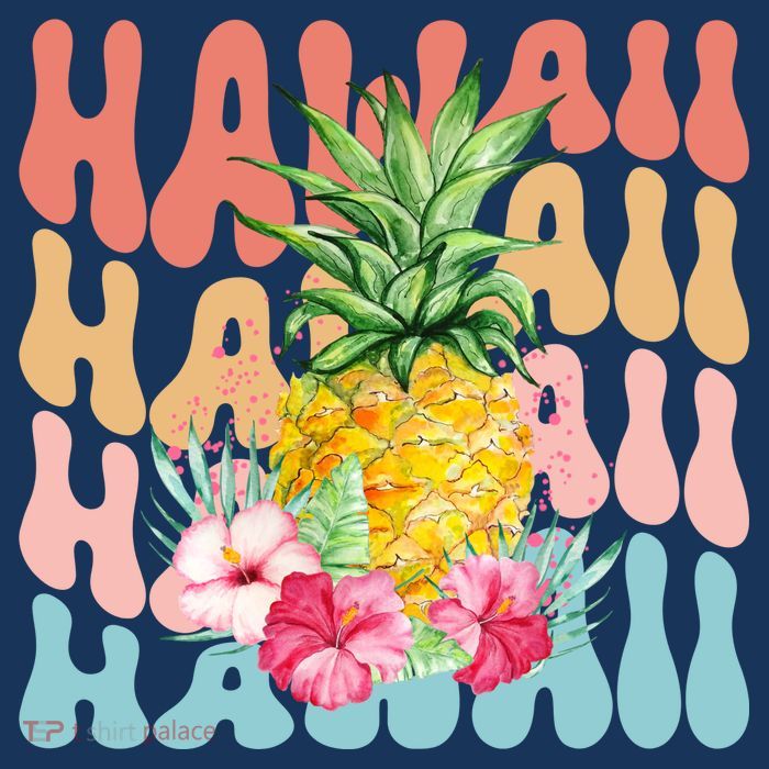 Hawaii Pineapple Summer Groovy Retro Sustainable Beanie