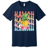 Hawaii Pineapple Summer Groovy Retro Premium T-Shirt