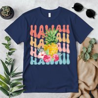 Hawaii Pineapple Summer Groovy Retro Premium T-Shirt