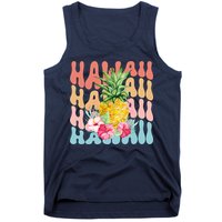 Hawaii Pineapple Summer Groovy Retro Tank Top