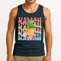 Hawaii Pineapple Summer Groovy Retro Tank Top