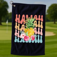 Hawaii Pineapple Summer Groovy Retro Golf Towel