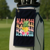 Hawaii Pineapple Summer Groovy Retro Golf Towel