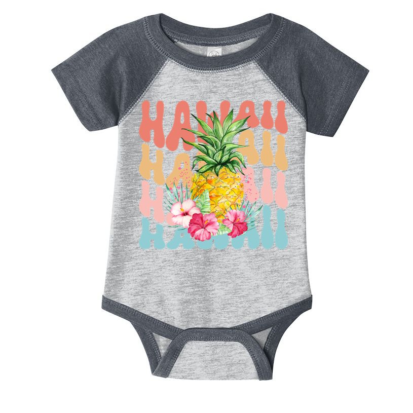 Hawaii Pineapple Summer Groovy Retro Infant Baby Jersey Bodysuit