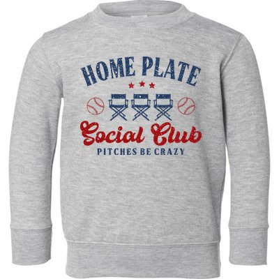 Home Plate Social Club Softball Toddler Sweatshirt