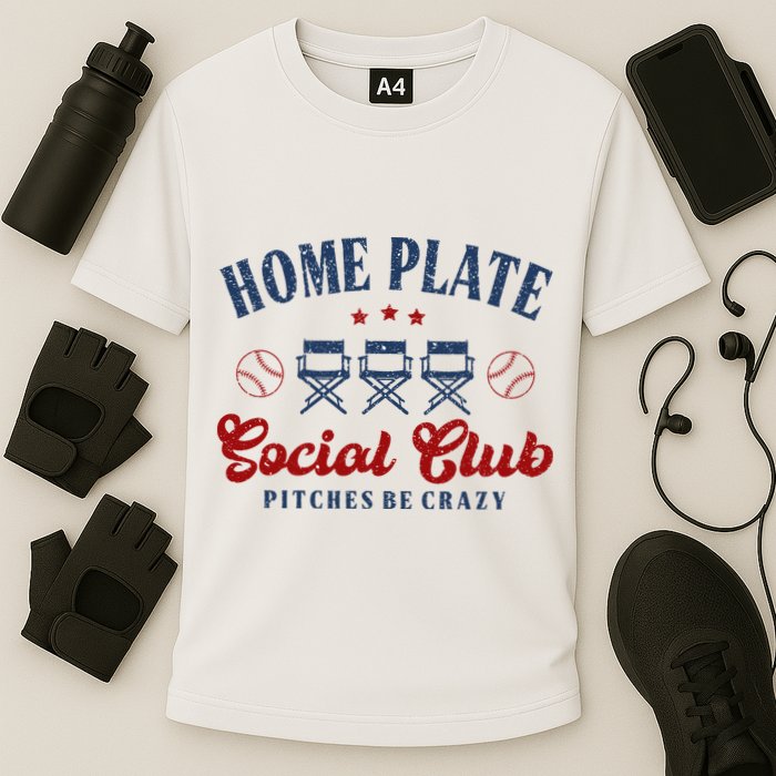 Home Plate Social Club Softball Cooling Performance Crew T-Shirt