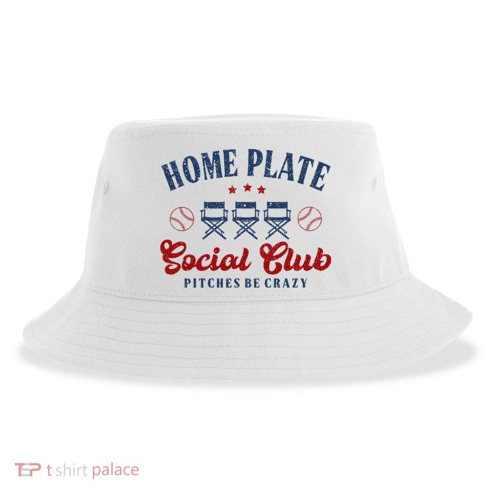 Home Plate Social Club Softball Sustainable Bucket Hat