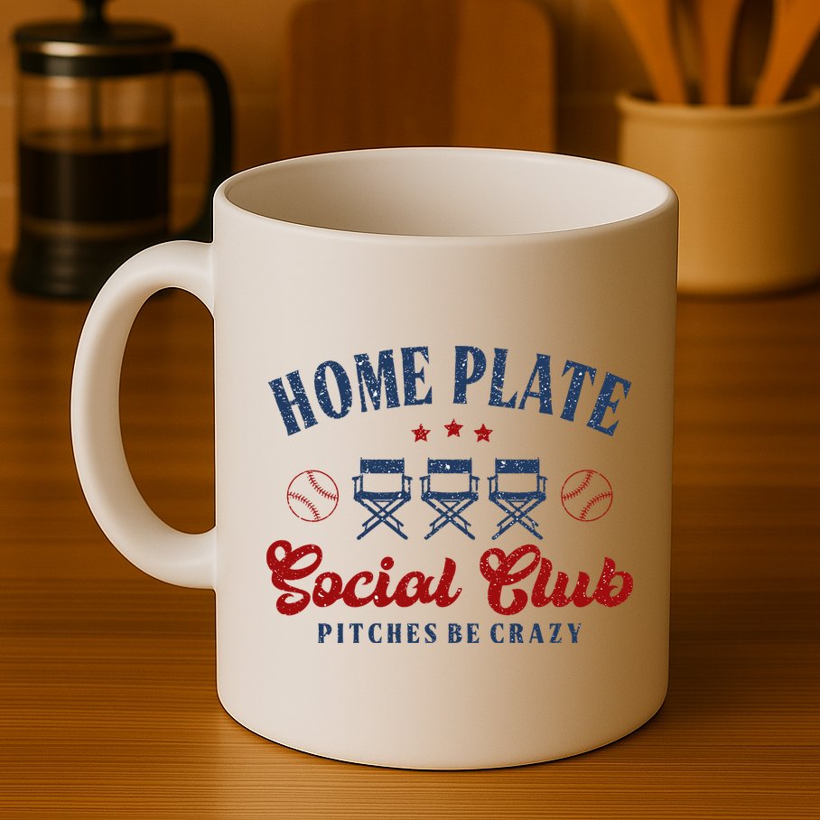 Home Plate Social Club Softball Mug