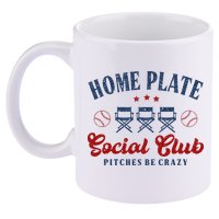 Home Plate Social Club Softball 11oz C Handle Ceramic Mug
