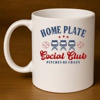 Home Plate Social Club Softball 11oz C Handle Ceramic Mug