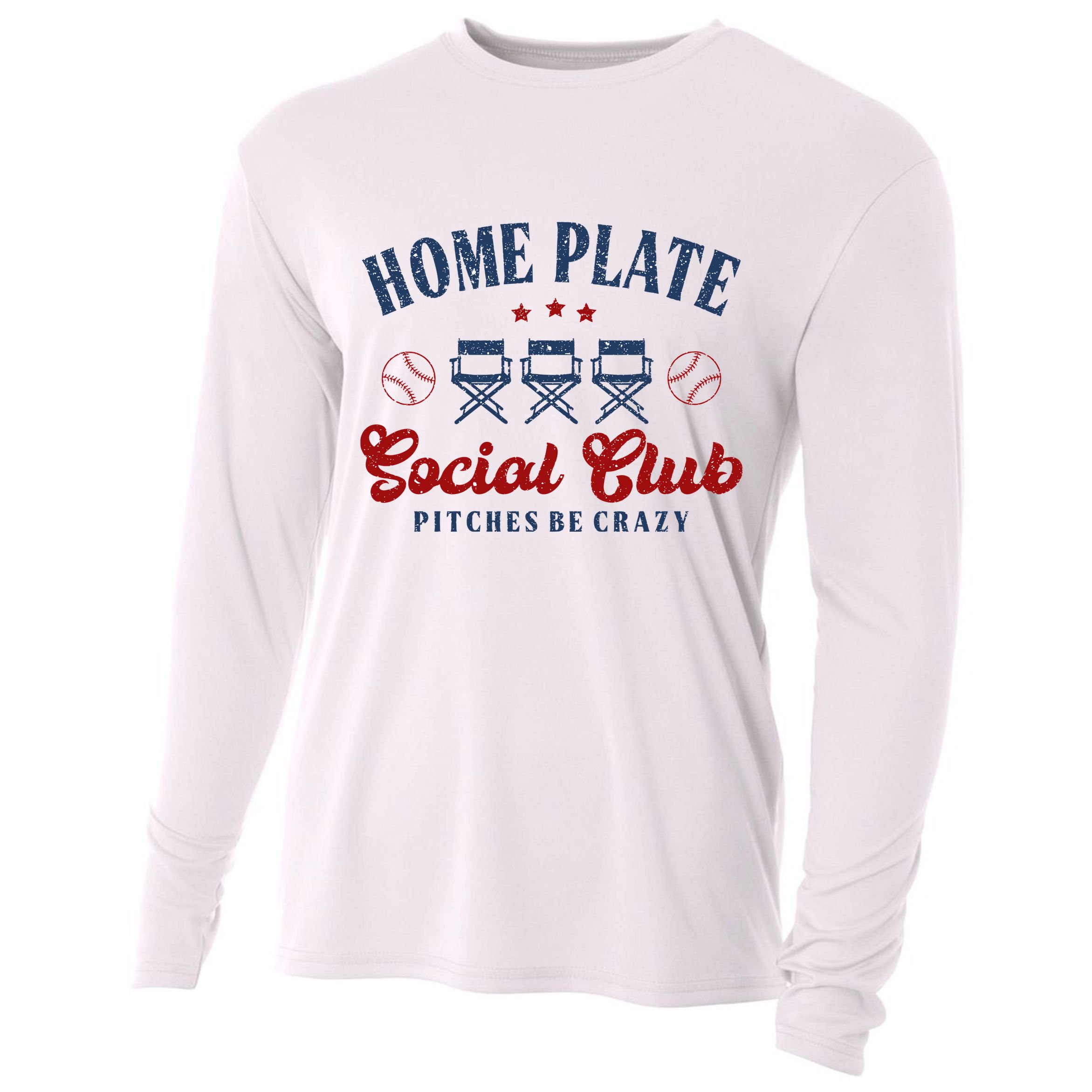 Home Plate Social Club Softball Cooling Performance Long Sleeve Crew