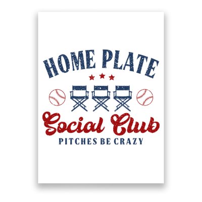 Home Plate Social Club Softball Poster