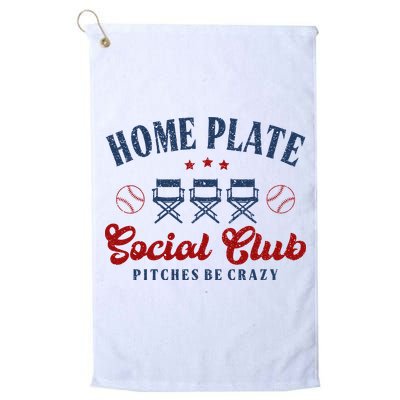 Home Plate Social Club Softball Golf Towel