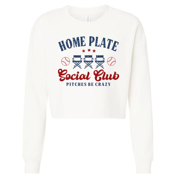 Home Plate Social Club Softball Cropped Pullover Crew