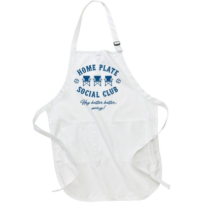 Home Plate Social Club Hey Batter Batter Swing Baseball Full-Length Apron With Pockets