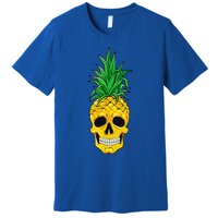 Hawaiian Pineapple Skull Summer Halloween Costume Goth Premium T-Shirt