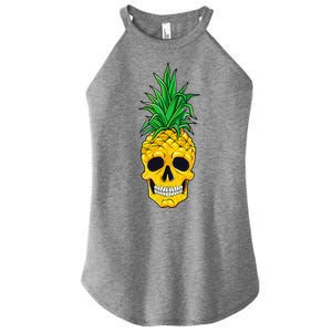 Hawaiian Pineapple Skull Summer Halloween Costume Goth Women's Perfect Tri Rocker Tank