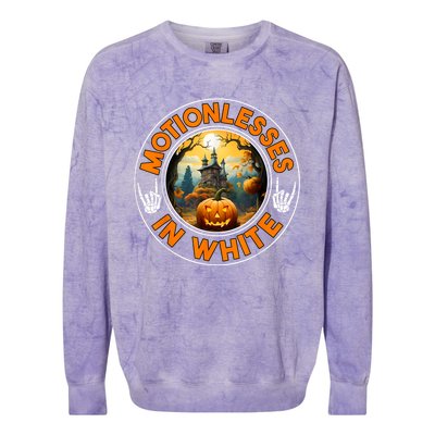 Halloween Pumpkin Scary Funny Motionlesses In White Colorblast Crewneck Sweatshirt