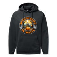 Halloween Pumpkin Scary Funny Motionlesses In White Performance Fleece Hoodie