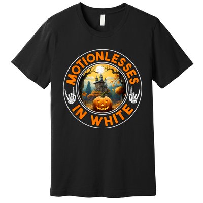 Halloween Pumpkin Scary Funny Motionlesses In White Premium T-Shirt