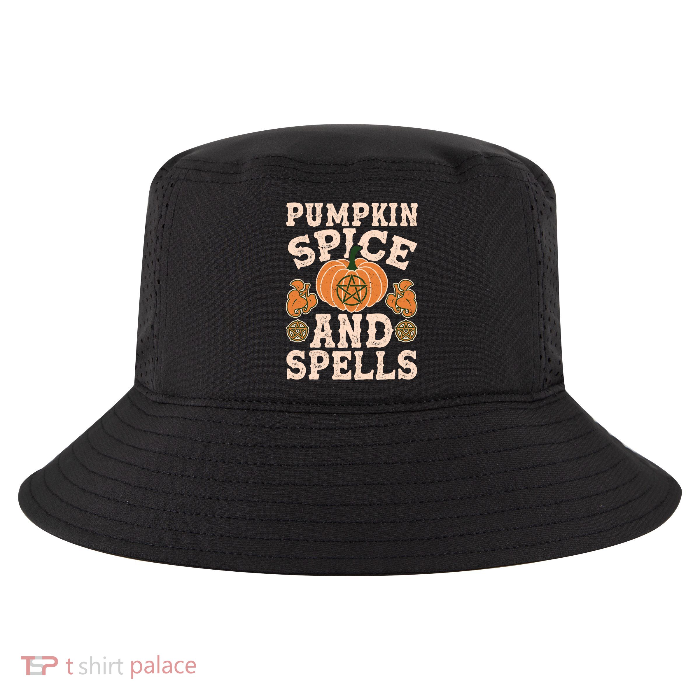 Halloween Pumpkin Spice And Spells Cool Comfort Performance Bucket Hat