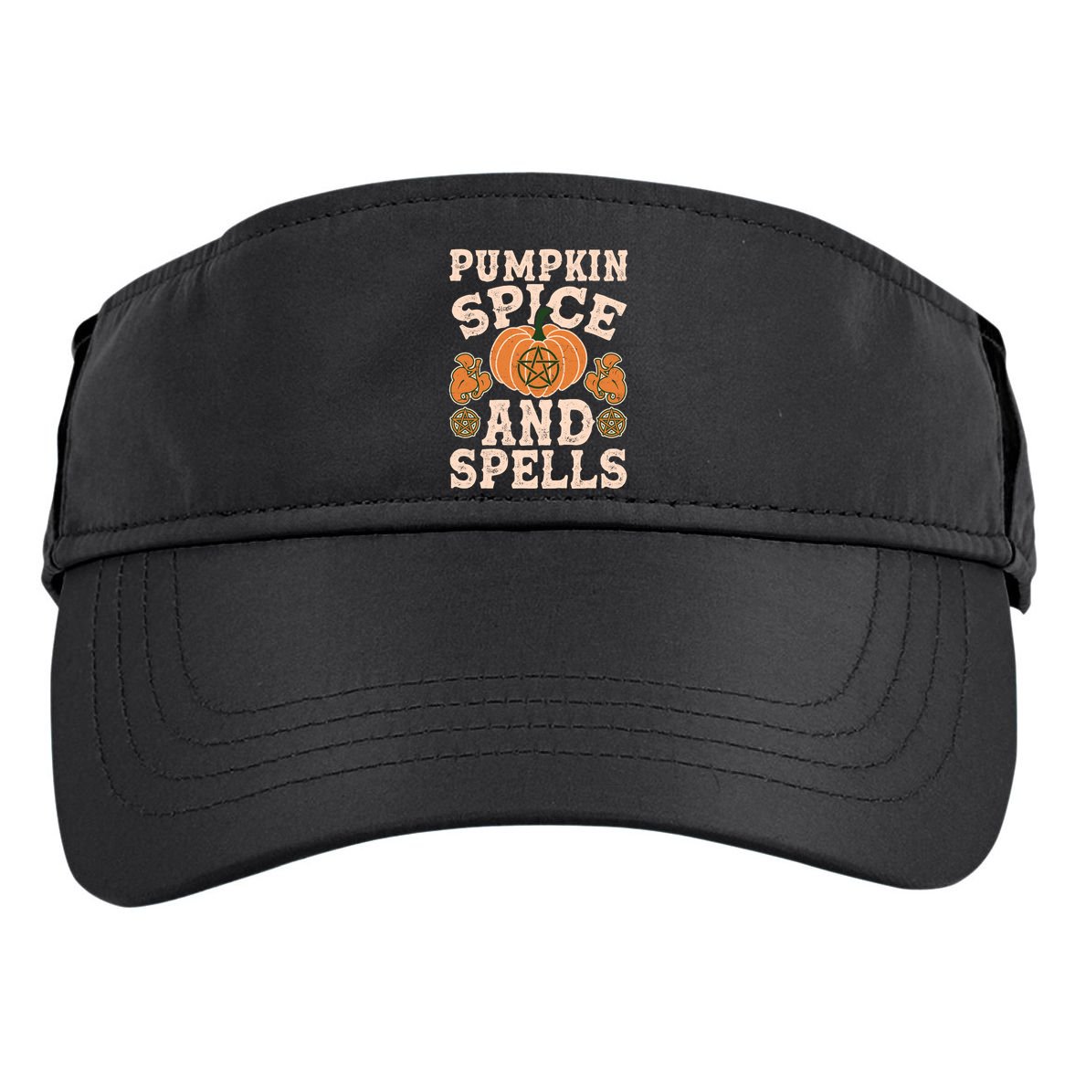 Halloween Pumpkin Spice And Spells Adult Drive Performance Visor
