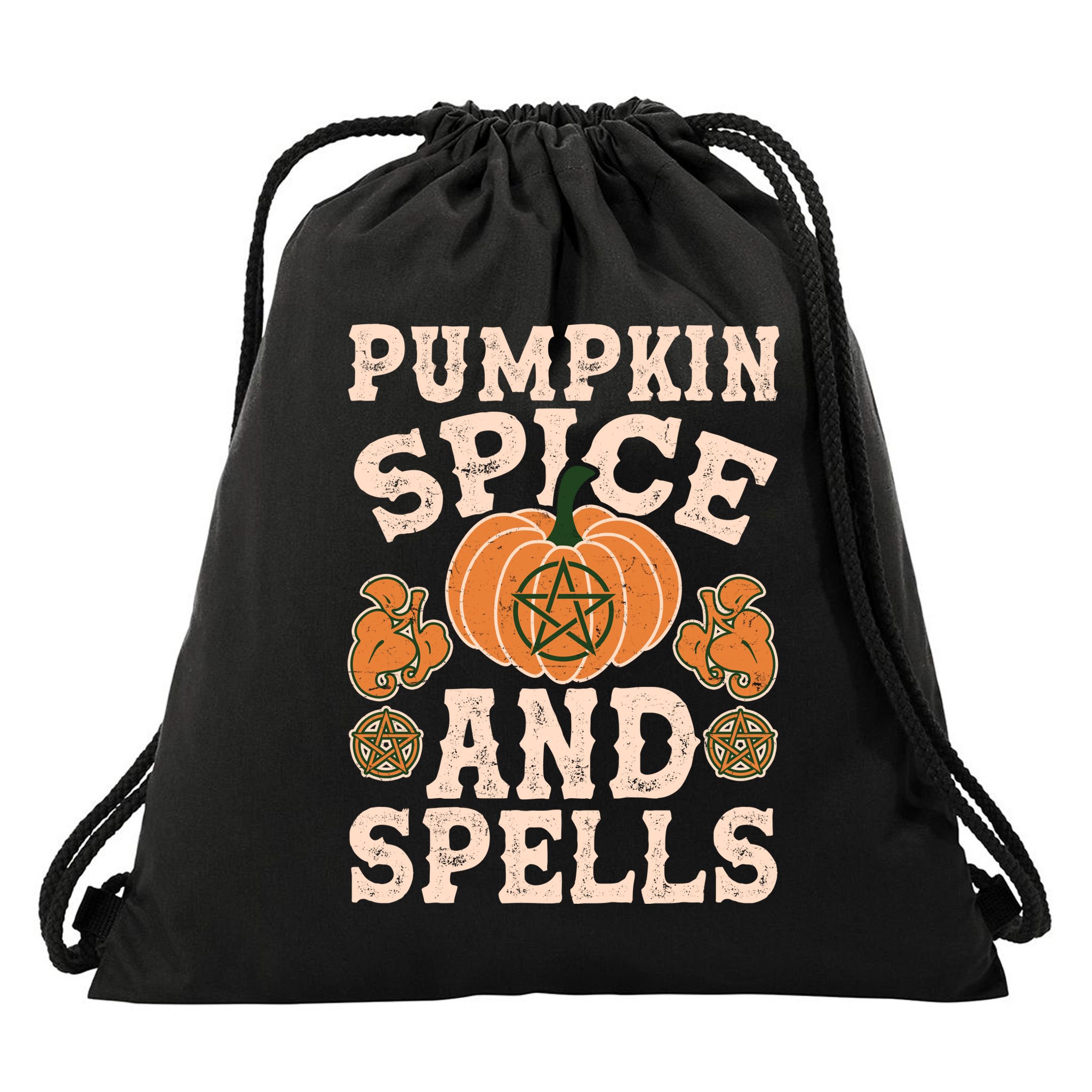 Halloween Pumpkin Spice And Spells Drawstring Bag
