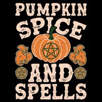 Halloween Pumpkin Spice And Spells Flat Bill Trucker Hat