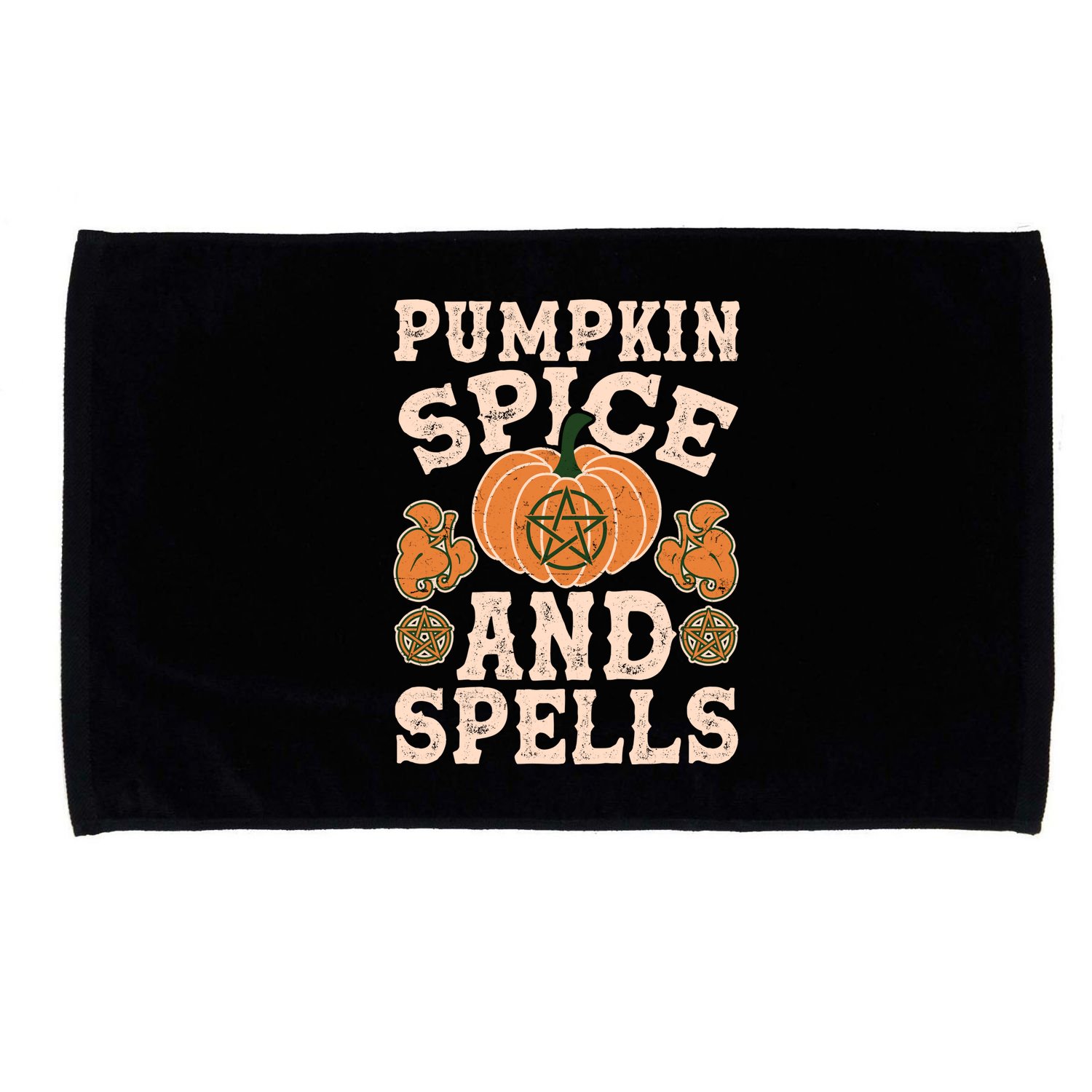 Halloween Pumpkin Spice And Spells Microfiber Hand Towel