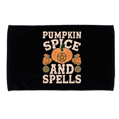 Halloween Pumpkin Spice And Spells Microfiber Hand Towel