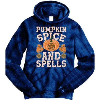 Halloween Pumpkin Spice And Spells Tie Dye Hoodie