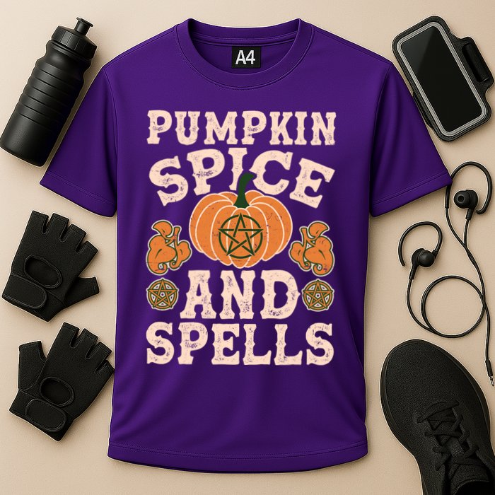 Halloween Pumpkin Spice And Spells Cooling Performance Crew T-Shirt