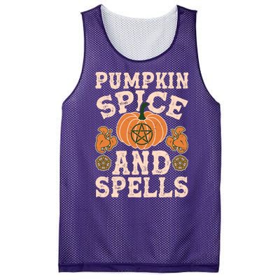 Halloween Pumpkin Spice And Spells Mesh Reversible Basketball Jersey Tank