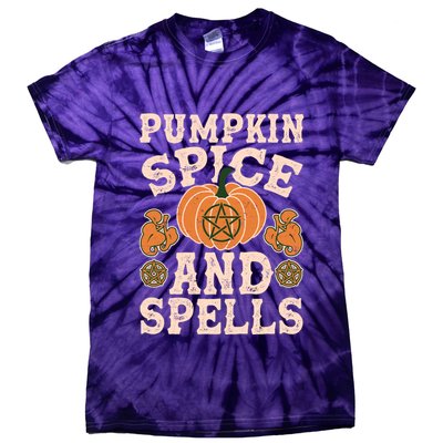 Halloween Pumpkin Spice And Spells Tie-Dye T-Shirt